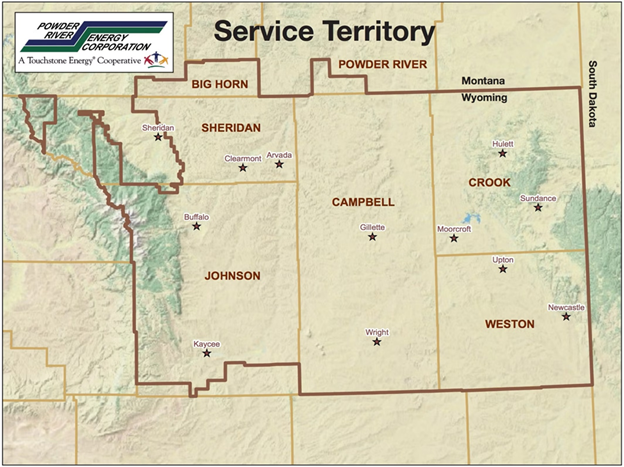 PRECorp Utility Cooperative Service Area